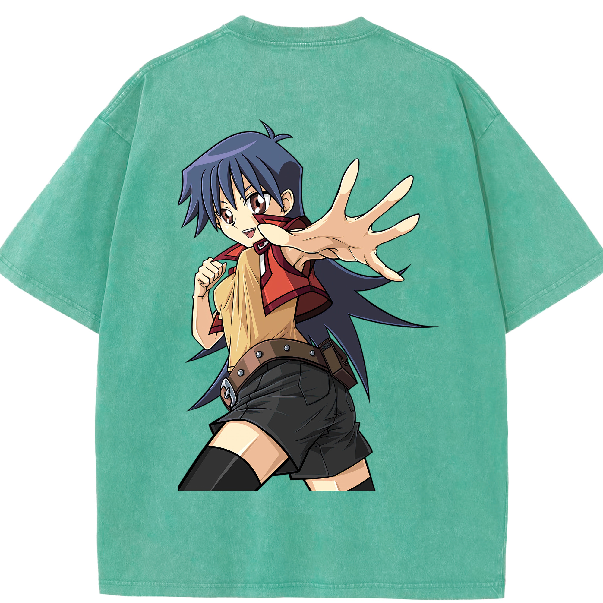 （画像用） 遊☆戯☆王 Yu-Gi-Oh! 綿100% ヴィンテージ風 半袖Tシャツ（背面プリント）